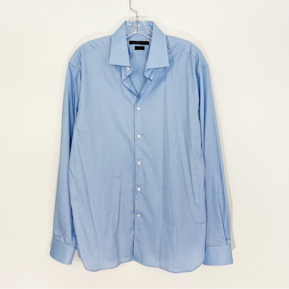 John Varvatos Slim Fit Blue Buttondown Shirt Size 16 34/35